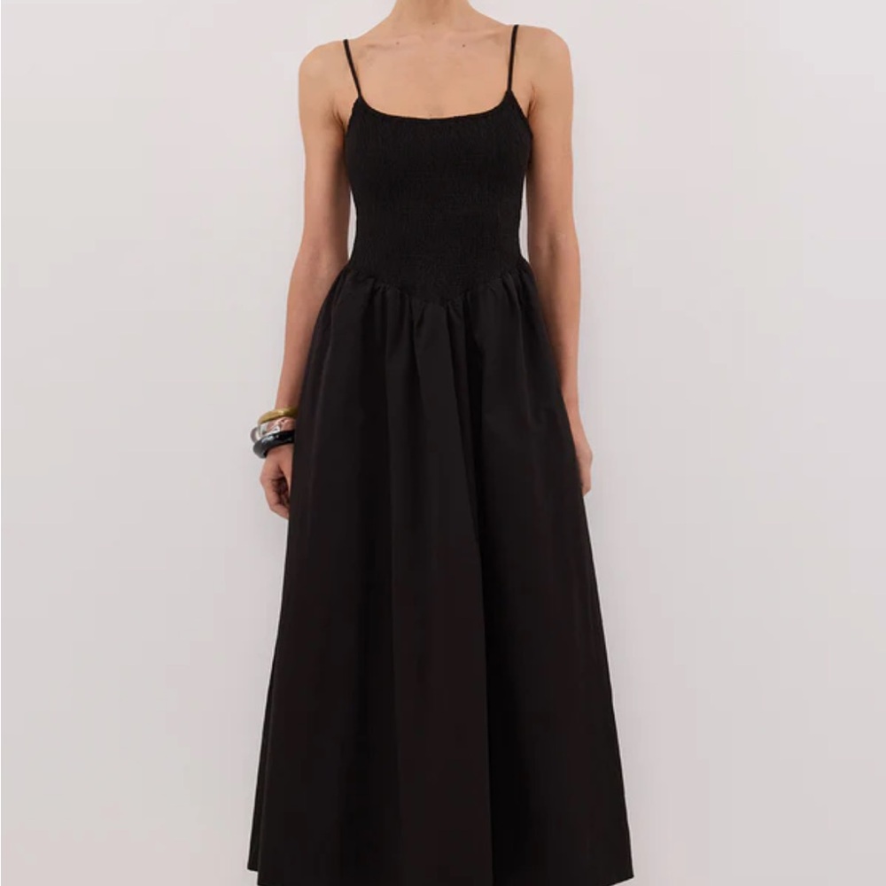 DISSH Black Maxi Dress with Spaghetti Straps